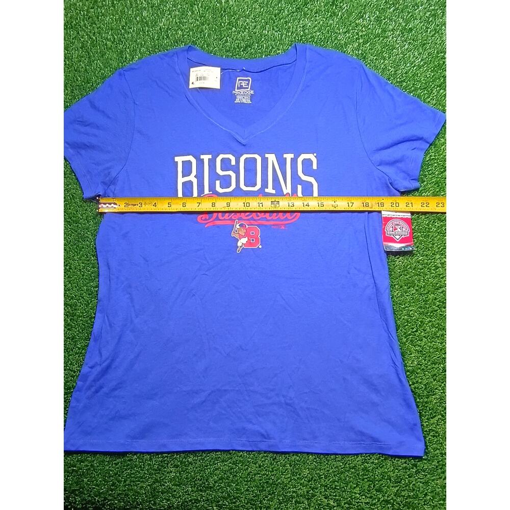 New ProEdge Bisons Baseball Women's T-Shirt - Blue, Size XLarge - Picture 5 of 7
